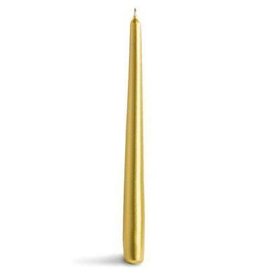Bispol Kegelkerze Gold Metallic, 1 Stueck
