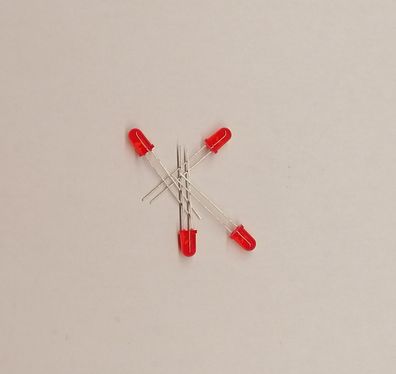 100 Stk LiteOn LTL-307ELC LED rot 5mm diffus 3,7mcd 50Â°