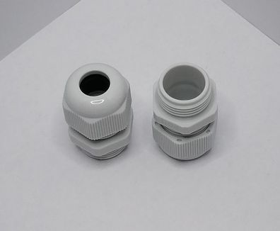 10 Stk Essentra Components Kabelverschraubung PG11 Lichtgrau IP68 RAL7035