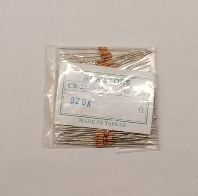2 Stk Kohleschichtwiderstand 0207 0,25W 5% 820K lose im Beutel