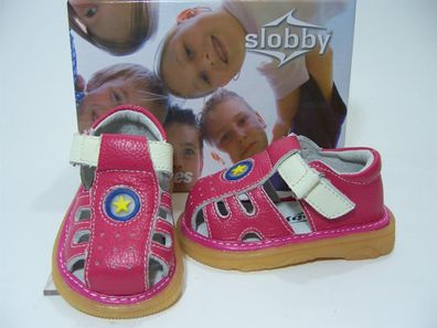 slobby Ki. Sandalette geschlossen; uchsia/white