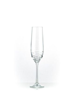 Sektgläser Viola Stone klar geschliffen 190 ml 6er Set Kristallglas Bohemia Crystalex