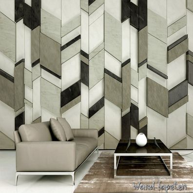 Vlies Fototapete Wandtapete Wandbilder 3D Steintextur Diamantmosaik Spleiße 3208