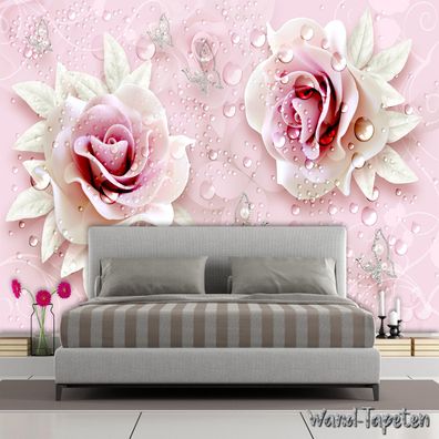Vlies Fototapete Wandtapete Wandbilder Moderne 3D Moderne Blumen 3598
