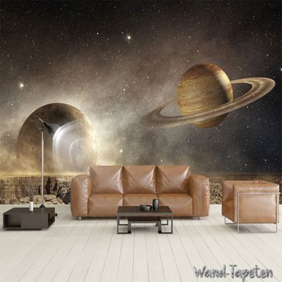 Vlies Fototapete Wandtapete Wandbilder Abstraktes Universum Planet Stern 3232