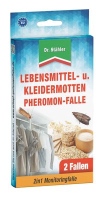 DR. Stähler Lebensmittel- und Kleidermotten Pheromon-Falle, 2 Stück