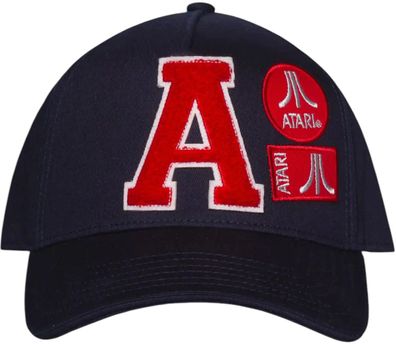 Atari Cap - Dunkelblaue Namco-Kappe mit A-Aufnäher & Patches