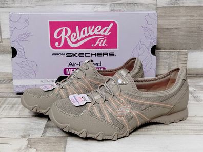Skechers Damen Sneaker Slipper beige-lachs mit Ziergummisenkel
