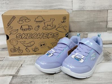 Skechers Running Sweet Mädchen Klett Halbschuh zart flieder mit türkis Glimmer