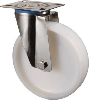 Lenkrolle D.80mm Trgf.100kg Ku. Platte L95xB80mm BS ROLLEN