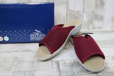 Fly Flot Damen Pantolette bordo im Waffelmuster