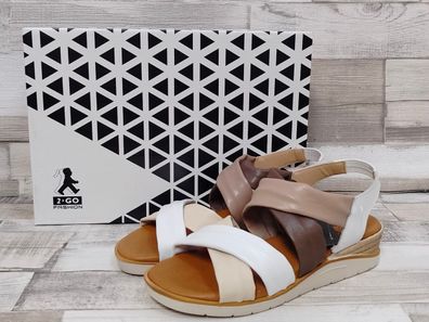 2 Go Sandalette weiß/beige/braun