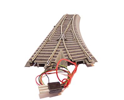 Roco GeoLine 61140 - 61195 - linke elektrische Weiche - HO - 1:87 - Nr. 457