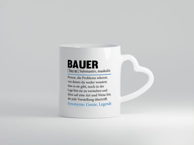 Bauer | Landwirt | Bauernhof | Landwirtschaft - Herz Tasse Weiß