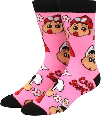 Shin-Chan Socken - Rosa & Schwarze Anime-Socken