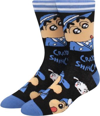 Shin-Chan Socken - Blau-Schwarze Anime-Socken Unisex