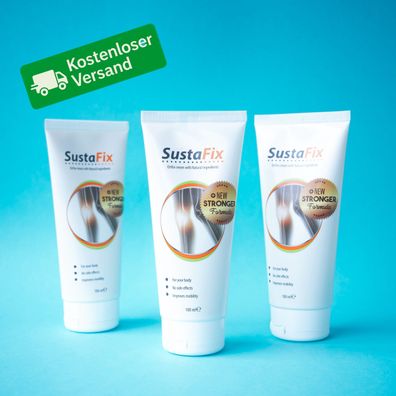 SustaFix 3x100ml Creme Susta Fix + New Stronger Formula + Neue Stärkere Formel
