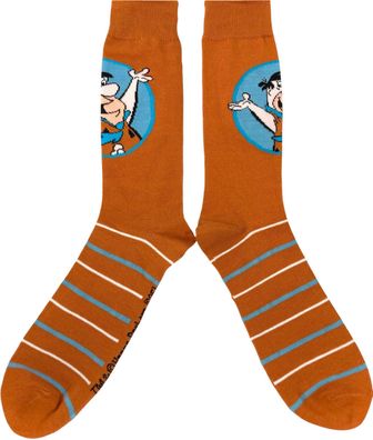 Fred Flintstone Socken - Braun, 3/4-Länge, Größe 37-46