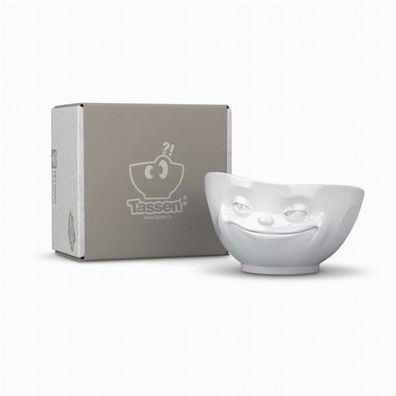 Fiftyeight Schale Grinsend 500 ml weiß Müslischale Suppenschale Salatschale