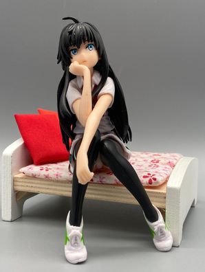 Anime/Manga-PVC Figur-hübsches, üßes Mädchen in Schuluniform-schwarzes Haar-ca.12cm