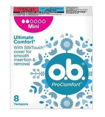 Hygienetampons, OB ProComfort mini, 8 Stueck