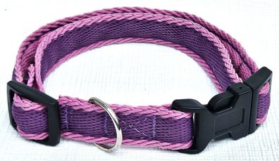 Halsband - Hundehalsband, Halsumfang 29-43cm, °Lilla° Nylon