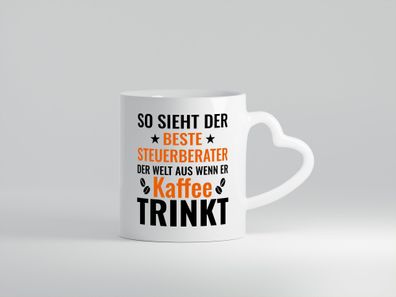 Kaffee trinkt: Steuerberater | Steuern - Herz Tasse Weiß