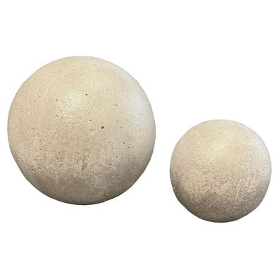 Beton Dekokugeln, 2er Set - stilvolle Dekoration für Garten und Haus
