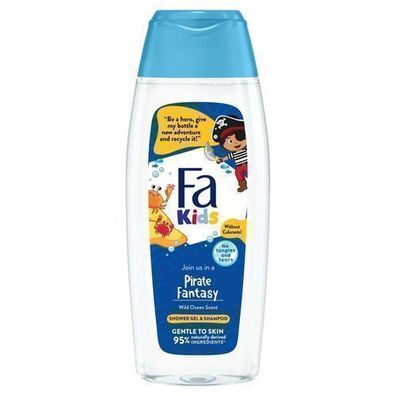 Fa Kids Duschgel & Shampoo Piratenfantasie mit Wildem Ozean Aroma, 400 ml