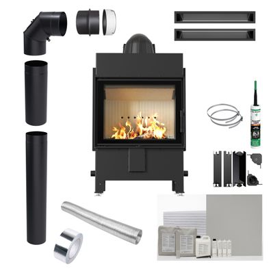 Kamineinsatz KRATKI LUCY 12 kW fi 200 EKO Einbauset