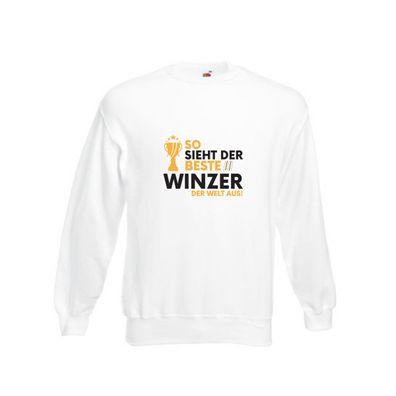 Der Weltbeste Winzer | Weinbauer | Wein Sweatshirt Weiß