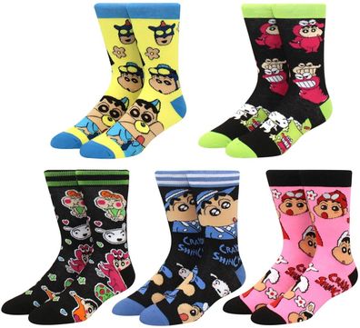 Shin-Chan Socken - 5er-Pack Anime-Socken Unisex 37-46