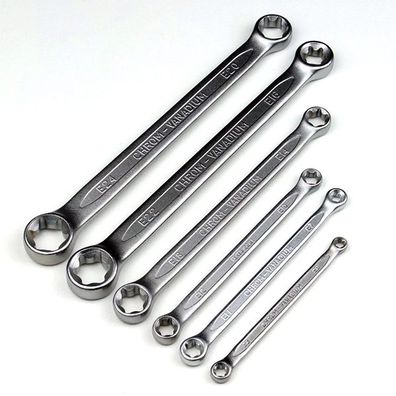 BGS Doppel-Ringschlüssel-Satz mit E-Profil-Ringköpfen, SW E6xE8 - E20xE24, 6-tlg