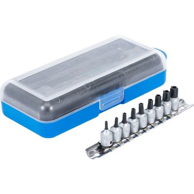 Bit-Einsatz-Satz, TS-Profil (für Torx Plus) mit Bohrung, Antrieb (1/4"), 9-tlg