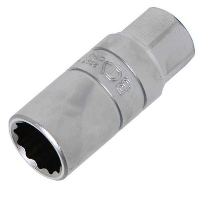 Zündkerzenschlüssel, Zwölfkant SW 18 mm, mit Haltegummi, Antrieb 10,0 mm (3/8")