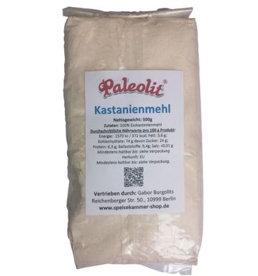 500g Kastanienmehl Maronenmehl Esskastanien Maronen glutenfrei vegan