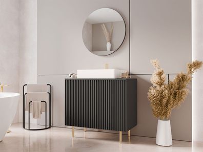 Badmöbel Nubia I Schrank mit Spiegel Badmöbel-Set