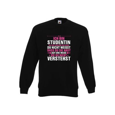 Löse Probleme: Studentin | Uni | Studium | Universität Sweatshirt Schwarz