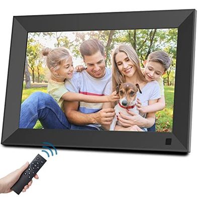 Aorpdd Digitaler Bilderrahmen - 10,1 Zoll Full IPS Bildschirm Elektronischer Bilderra