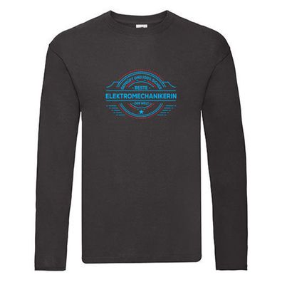 100 % Sicher: Elektromechanikerin | Mechanikerin Long Sleeve Schwarz