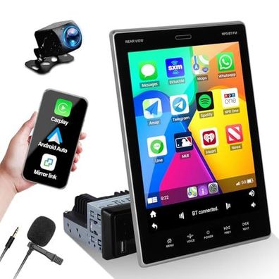 2G + 64G Camecho 9,5 Zoll Vertikaler Bildschirm 1 DIN