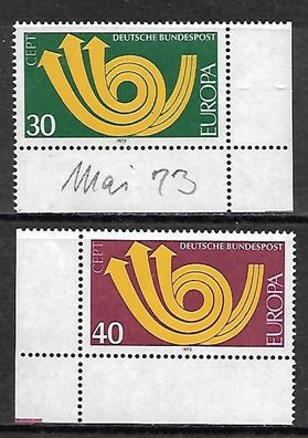 BRD postfrisch Michel-Nummer 768-769 Eckrandstücke