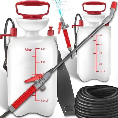 Drucksprüher 5 L, Sprühgerät für den Pflanzenschutz Rot Retoo