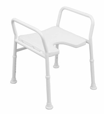 Russka Aluminium Duschhocker mit Armlehnen höhenverstellbar Badhocker 130 kg