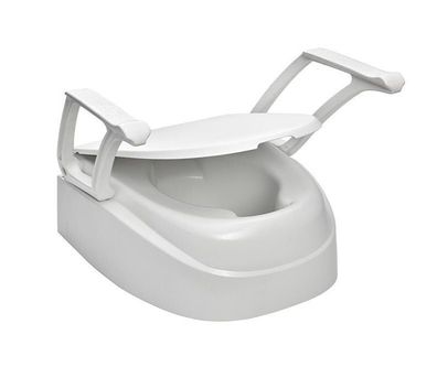 Russka Toilettensitzerhöhung mit Armlehnen Deckel 6, 12, 15 cm höhenverstellbar