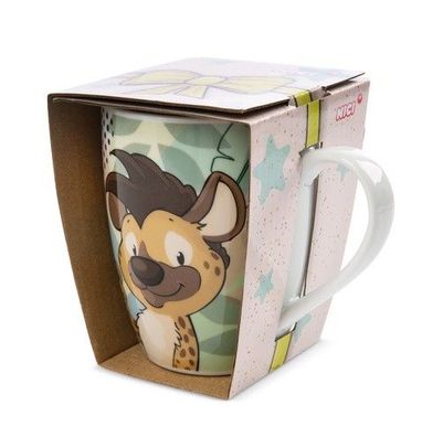 NICI Tasse Wild Friends Hyäne Helgl & Tenrek 310ml Porzellan mit Banderole Neuware
