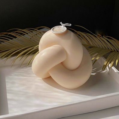 Krawatte Seil Ball gedrehte gestrickte Knoten Kerzen Formen Rohr Knoten Kerze Silikon