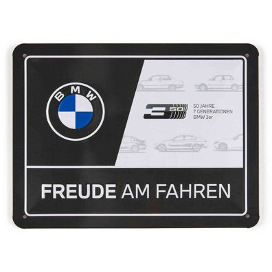 BMW Blechschild "Freude am Fahren" 15x20 cm - Vintage