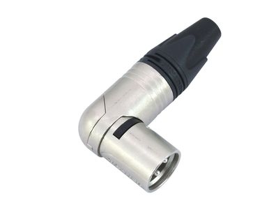 Neutrik XLR 3P 90° Connector - male - Neutrik RX Silberkontakte - Nickelgehäuse