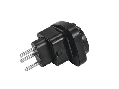 Omnitronic Adapter EU/CH Stecker 10A sw